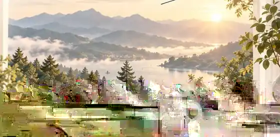 晨光、森林与窗边桌面的无怀品牌场景